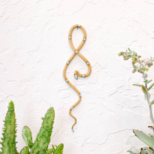 Ceramic Snake Ornament - Spiral Circle