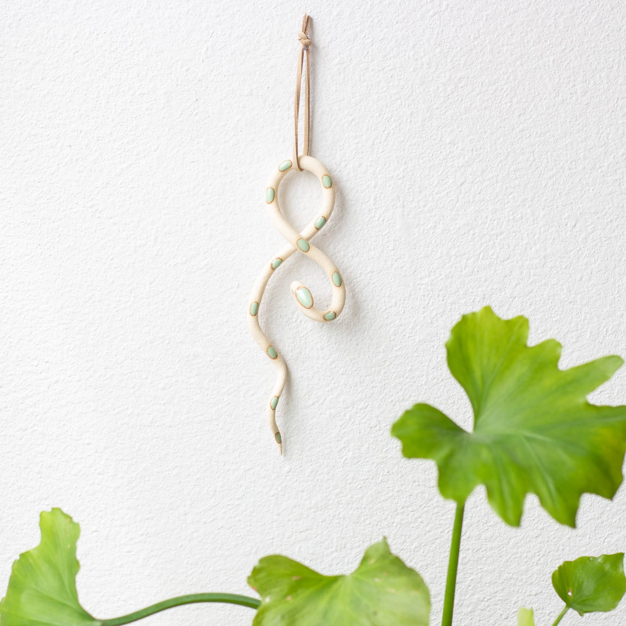Ceramic Snake Ornament - Spiral Circle
