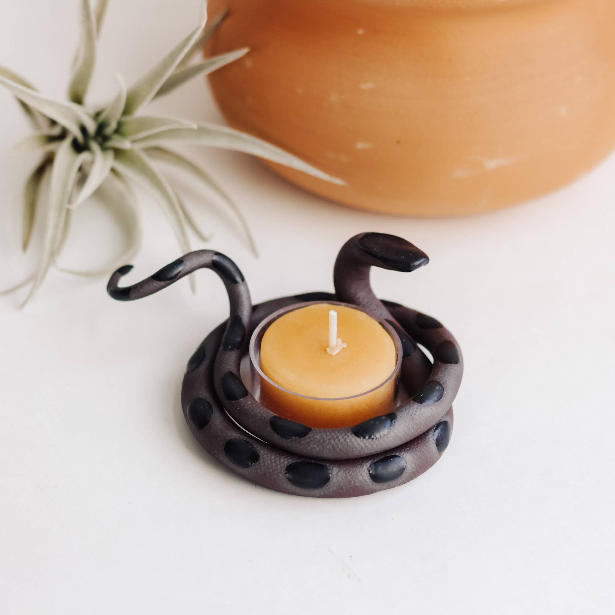 Ceramic Snake | Tealight | Saul - Spiral Circle