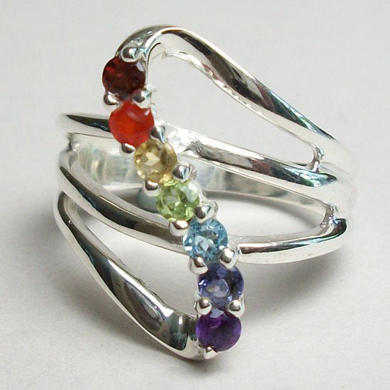 Chakra Go With The Flow Ring | Sterling Silver - Spiral Circle