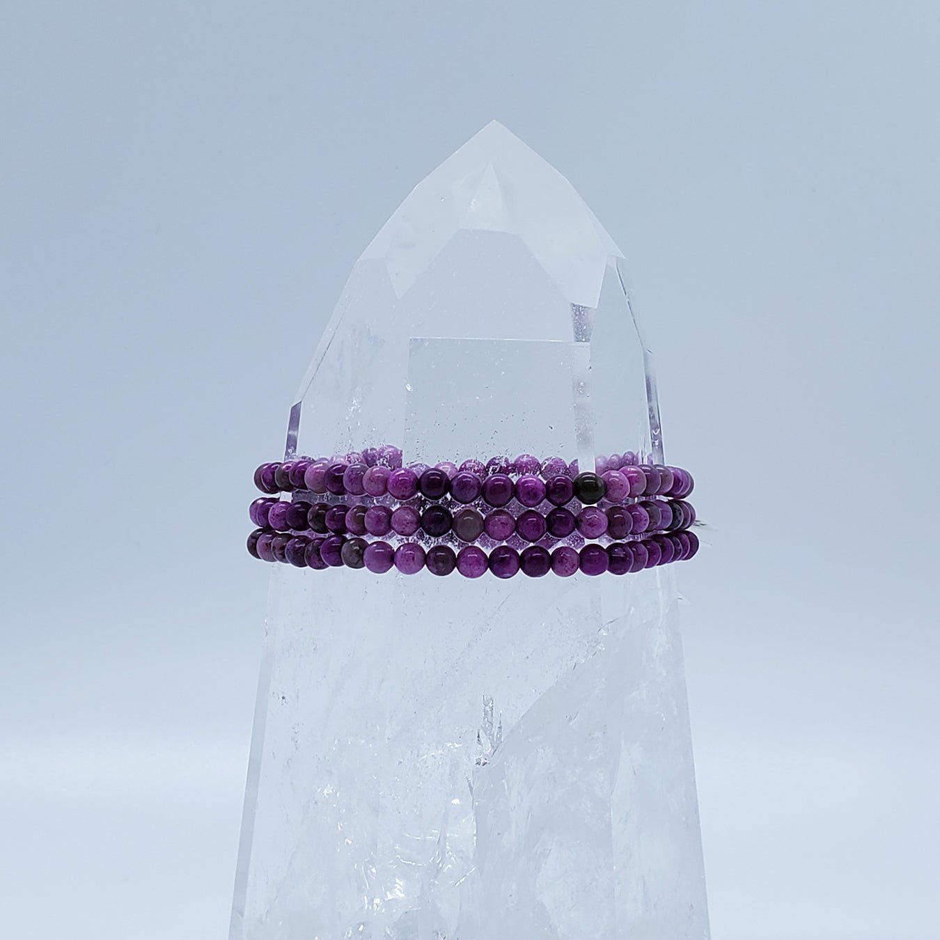 Charoite | Transformation | Stone Beaded Bracelet | 4mm - Spiral Circle
