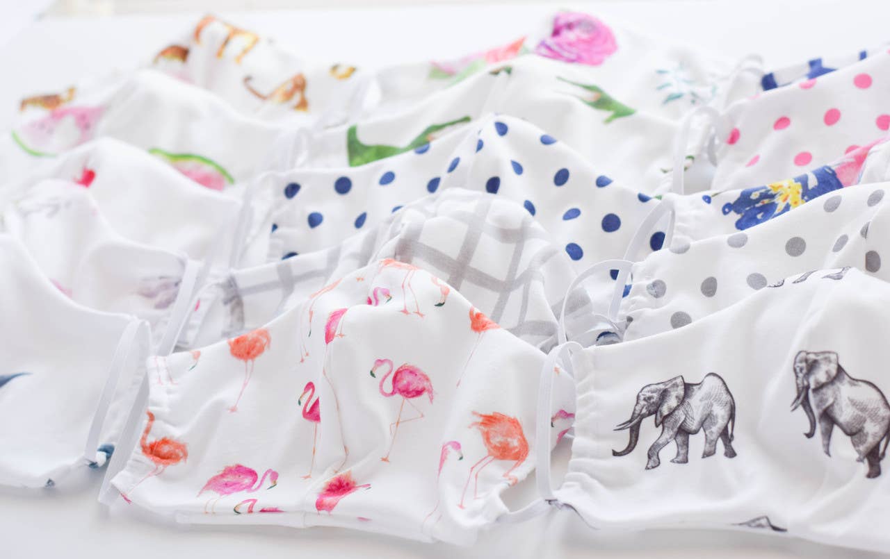 Child's Face Masks with Filter Pocket - Toddler 2T to 5T - Spiral Circle