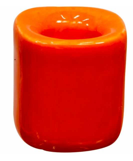 Chime Candle Holder | Orange - Spiral Circle