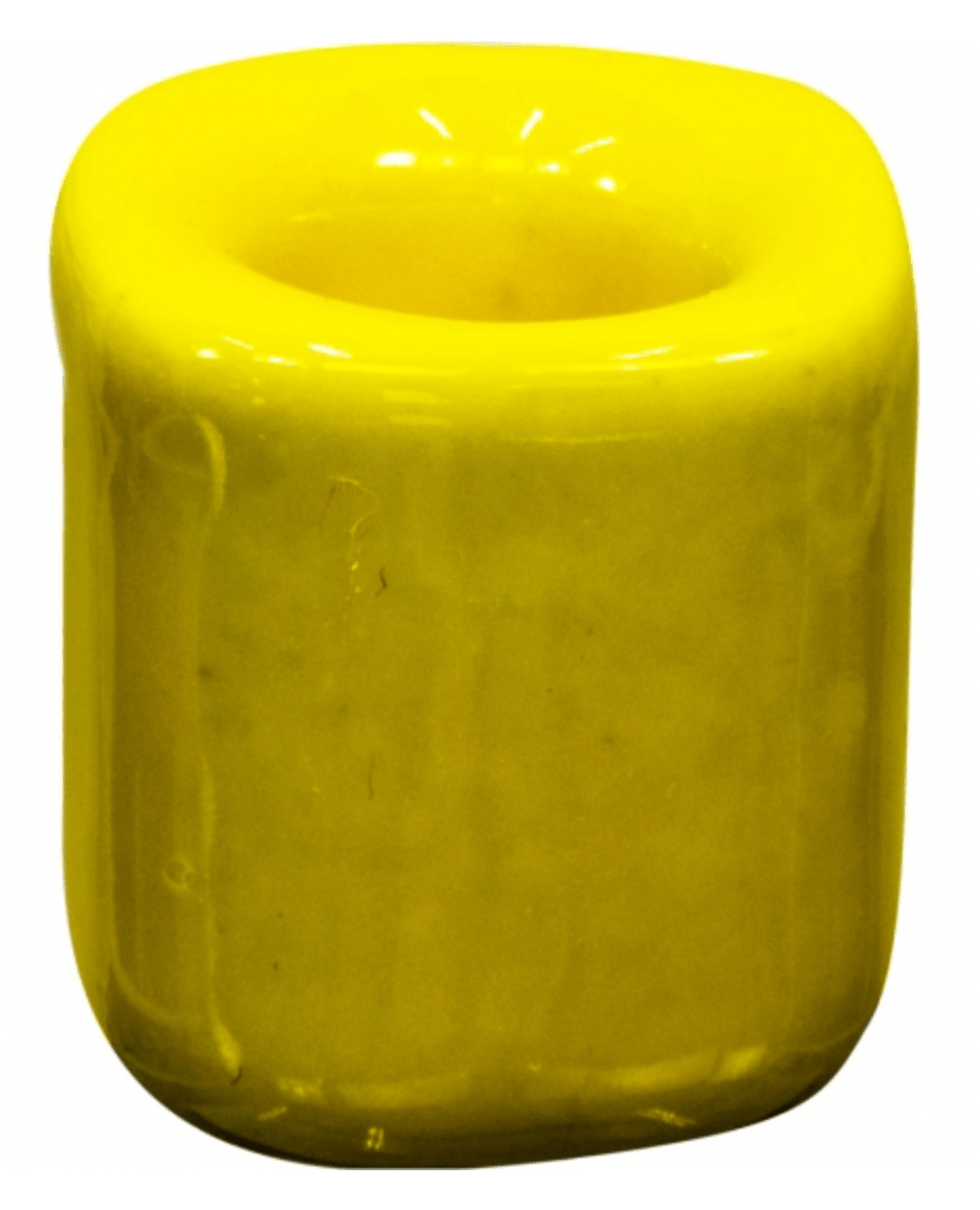 Chime Candle Holder | Yellow - Spiral Circle