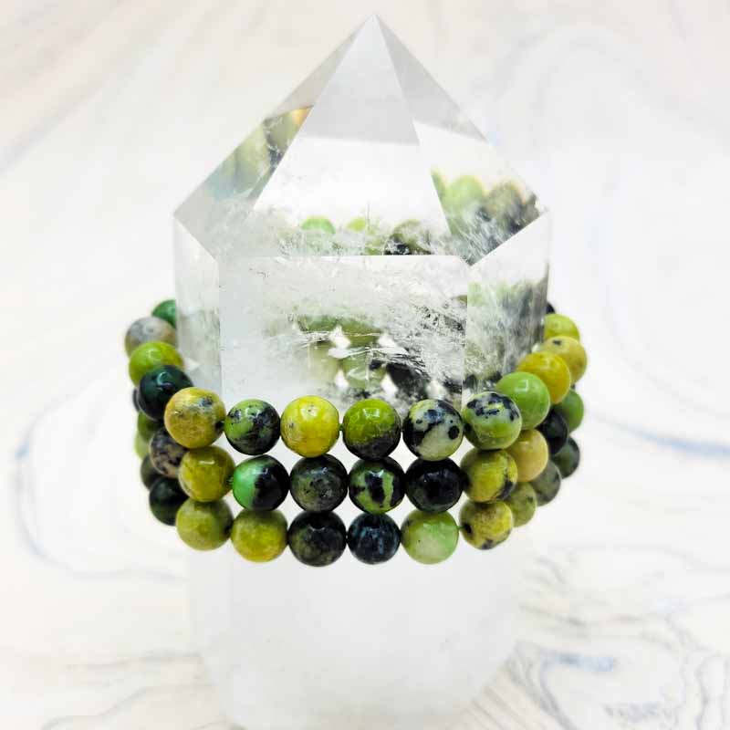 Chrysoprase Bracelet | Healing | 8mm - Spiral Circle