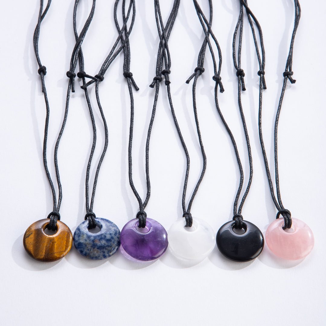 Circle Crystal Pendants - Spiral Circle