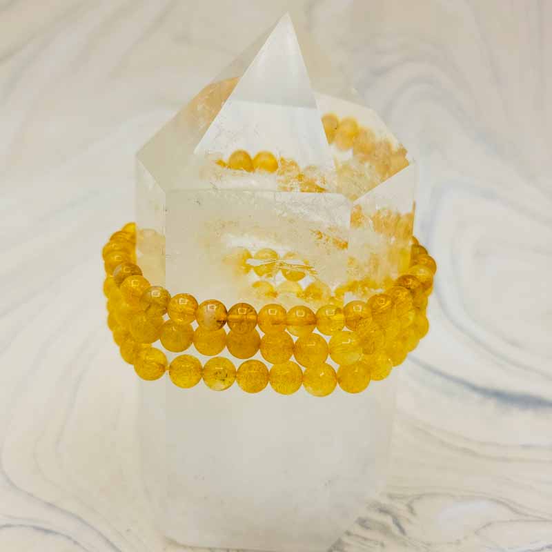 Citrine Bracelet | Joy and Success | 6mm - Spiral Circle