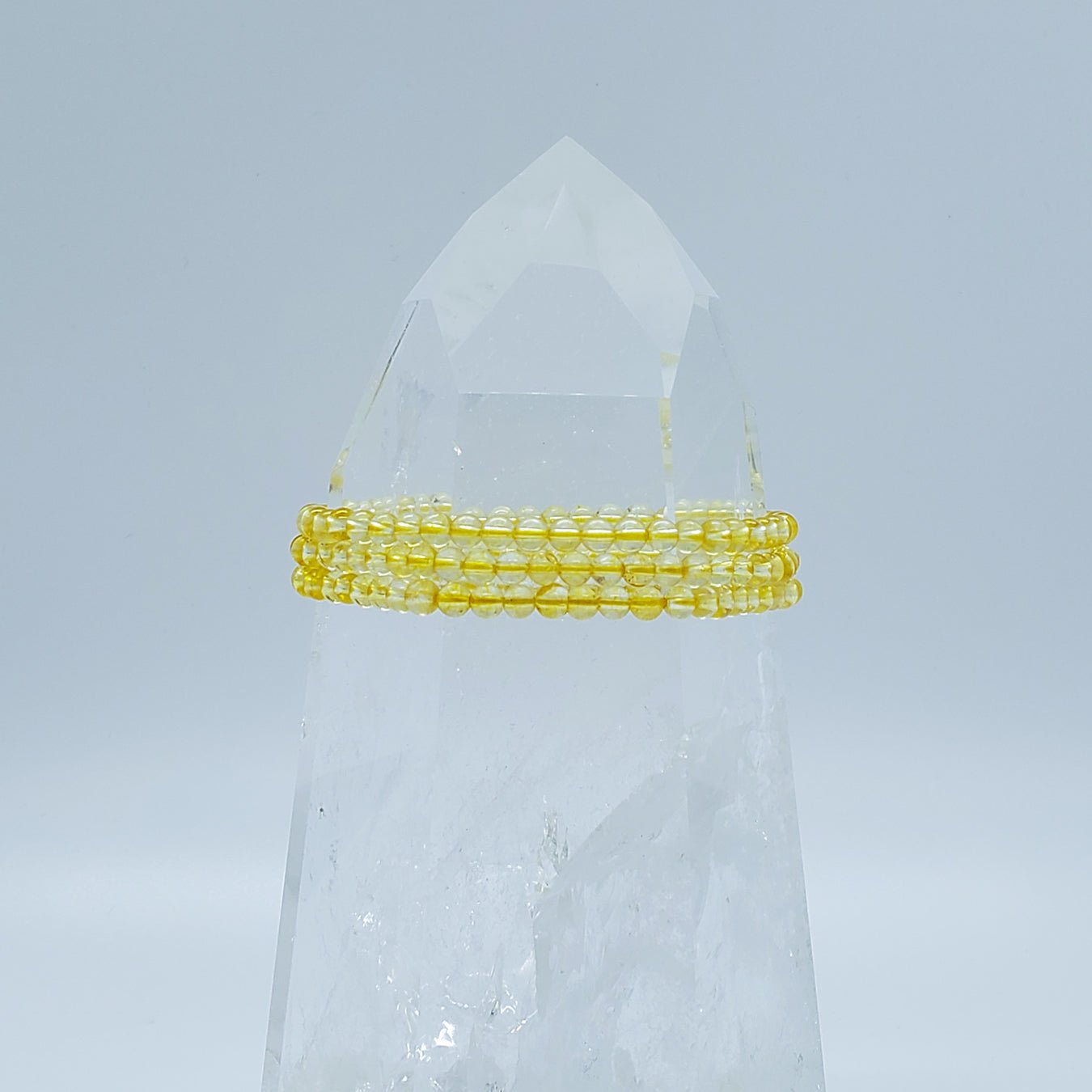 Citrine | Joy and Success | Stone Beaded Bracelet | 4mm - Spiral Circle