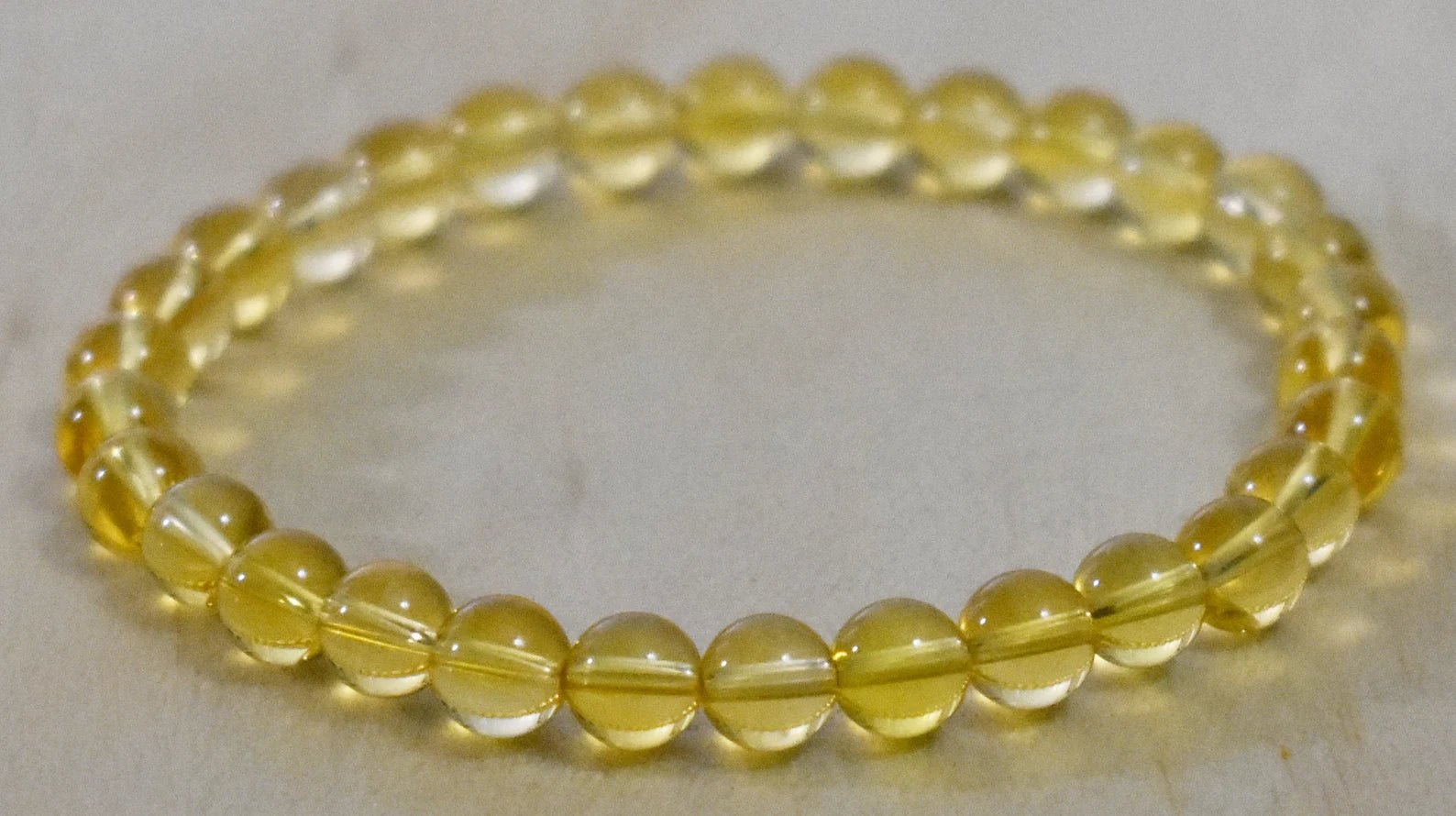 Citrine | Joy and Success | Stone Beaded Bracelet | 6mm - Spiral Circle