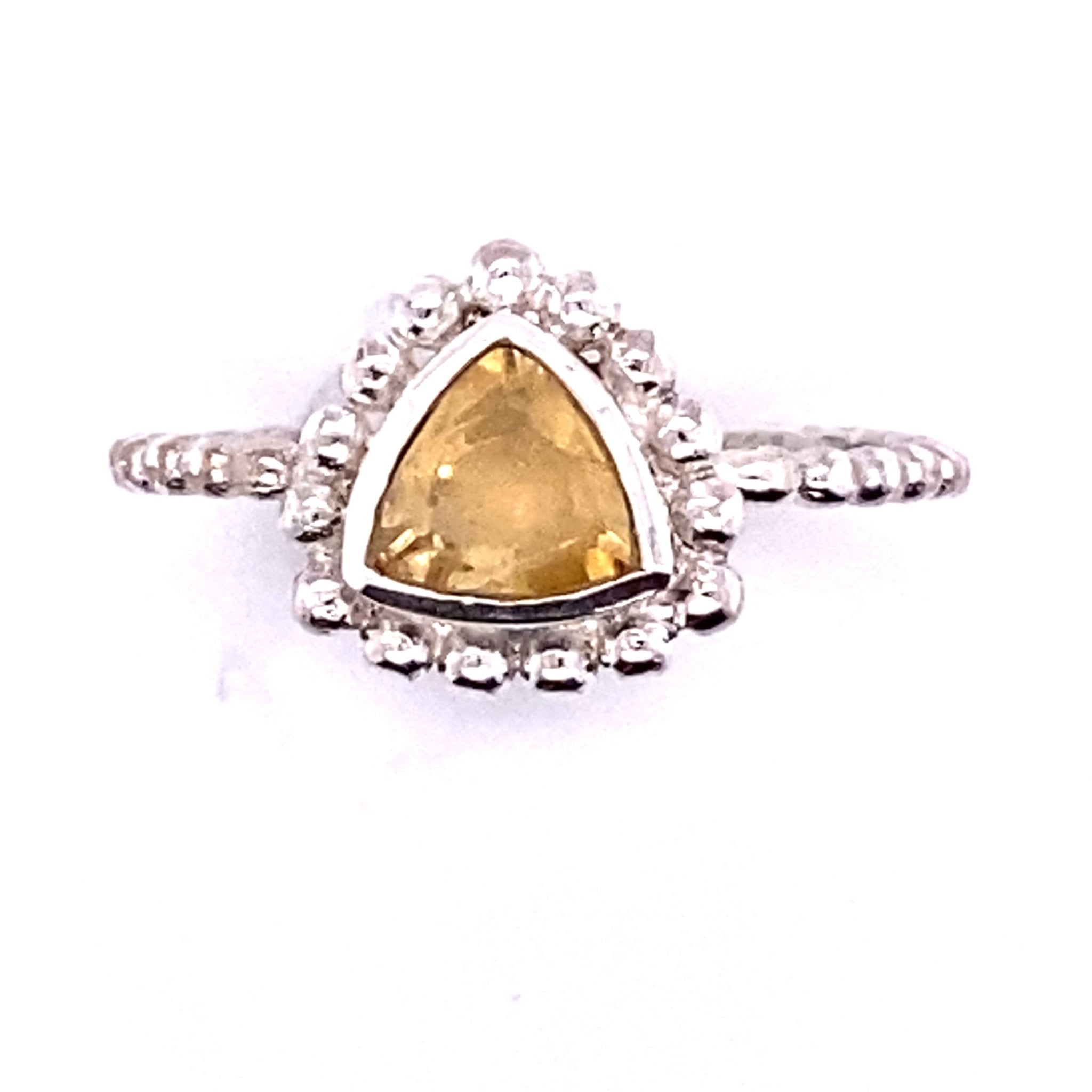 Citrine Lovely Lady Ring | Sterling Silver - Spiral Circle