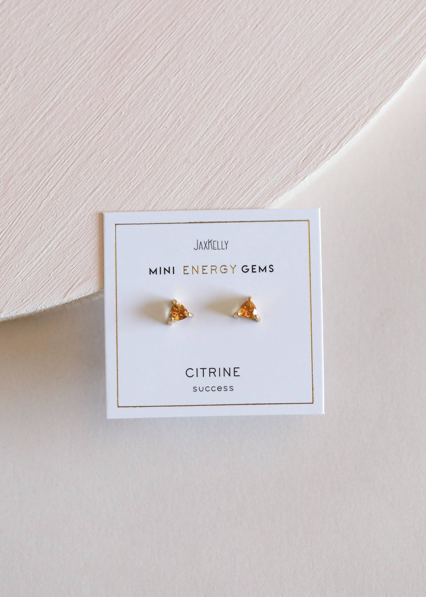 Citrine Mini Energy Gems Earrings | 18K Sterling Silver - Spiral Circle