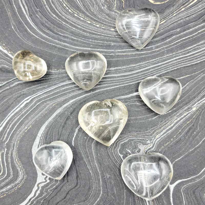 Clear Quartz | Crystal Heart - Spiral Circle