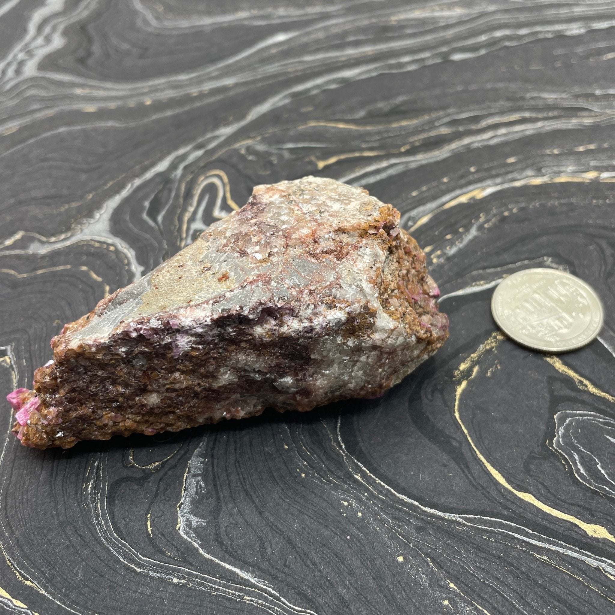 Cobaltoan Calcite Raw Cluster - Spiral Circle