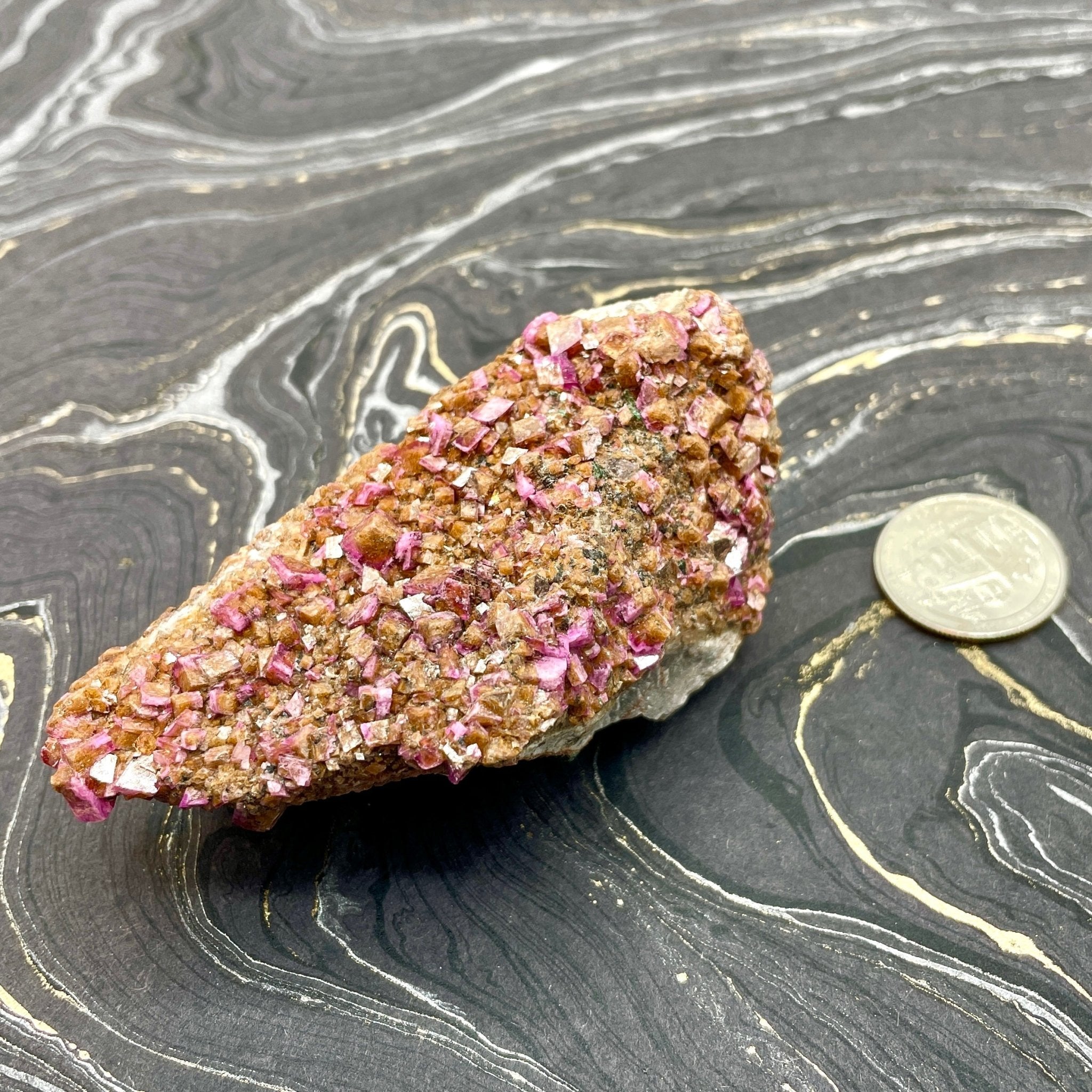 Cobaltoan Calcite Raw Cluster - Spiral Circle