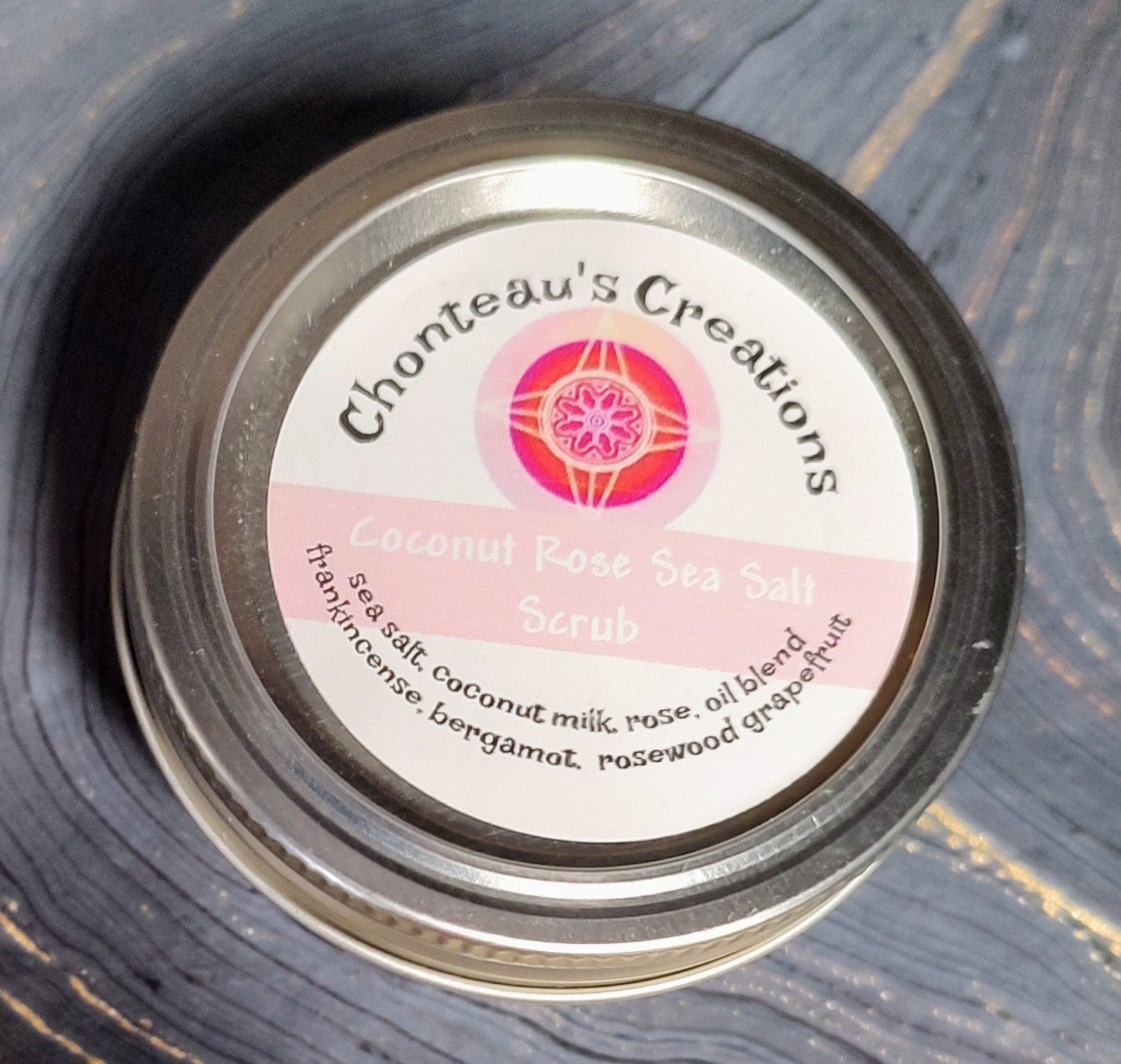 Coconut Rose Sea Salt Scrub - Spiral Circle