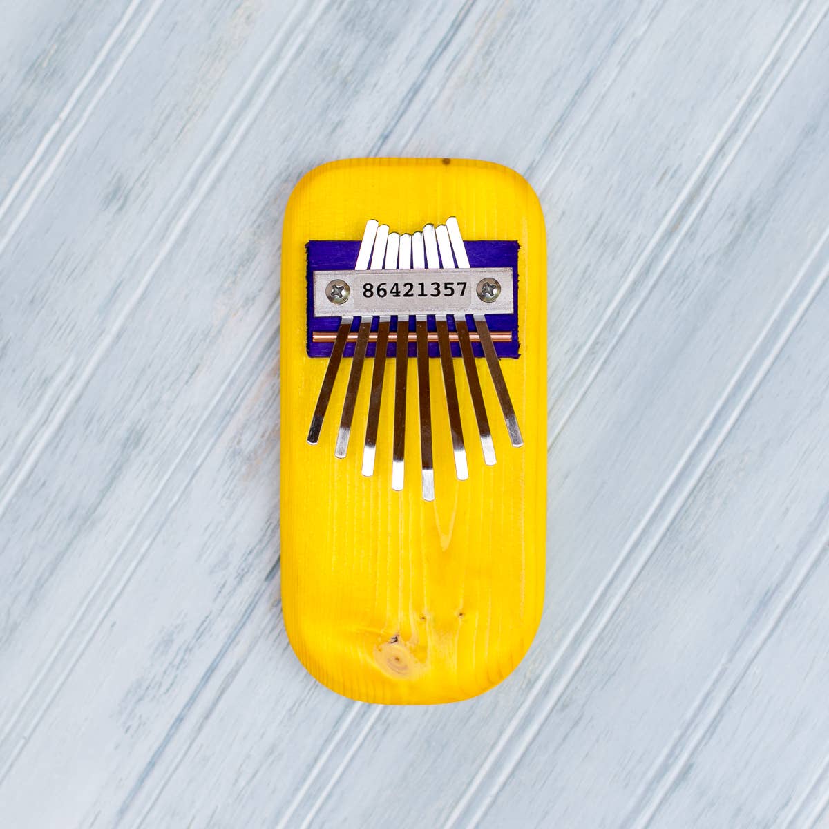 Color Pine Thumb Piano | Yellow - Spiral Circle