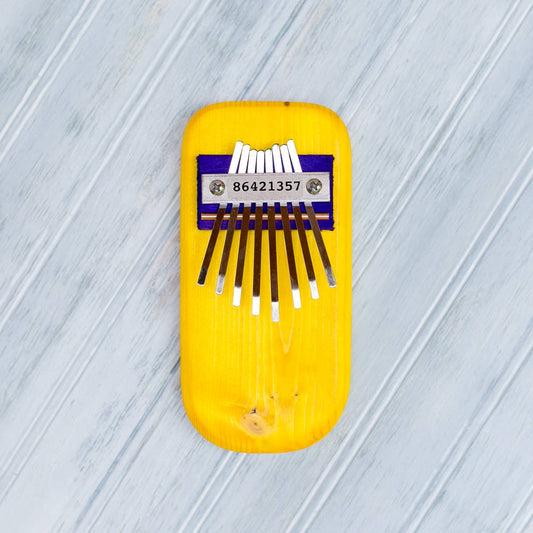 Color Pine Thumb Piano | Yellow - Spiral Circle