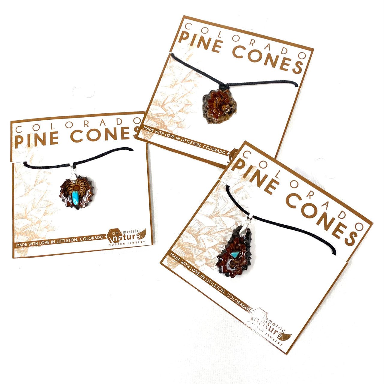 Colorado Pinecone Necklace - Spiral Circle