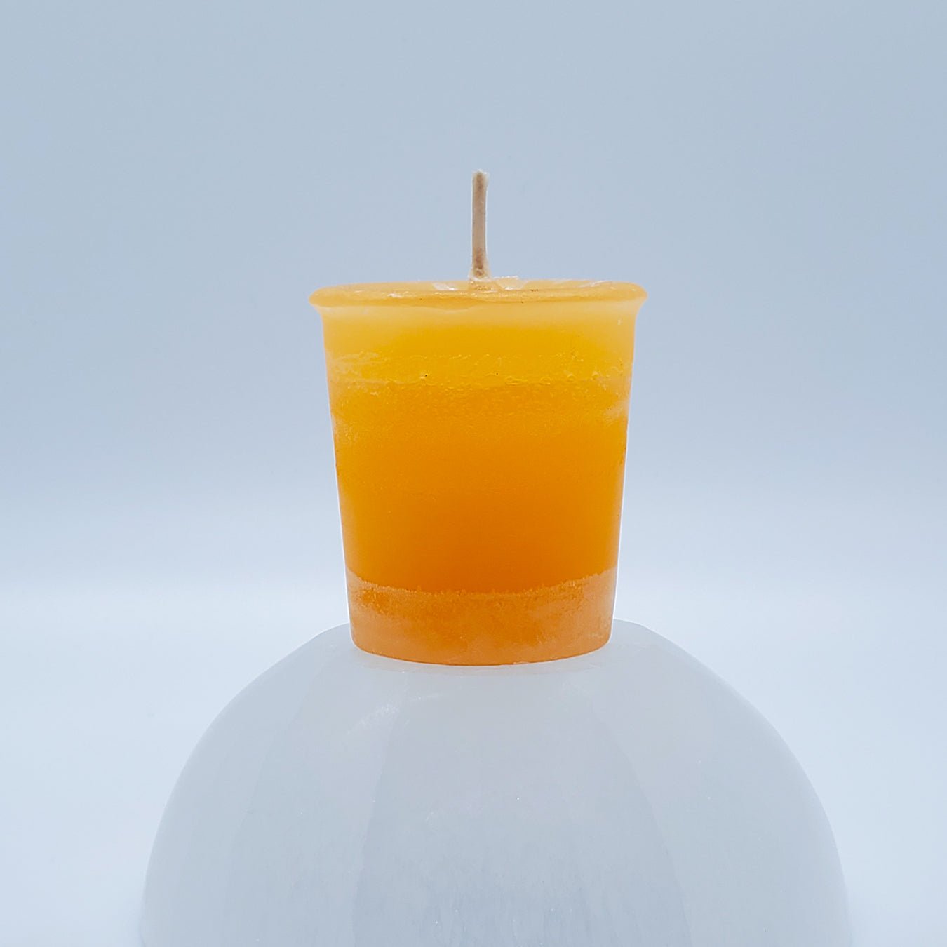 Compassion | Light Orange | Votive Intention Candle | Reiki Charged - Spiral Circle