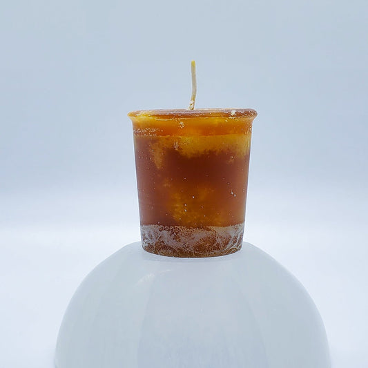 Confidence | Gold | Votive Intention Candle | Reiki Charged - Spiral Circle