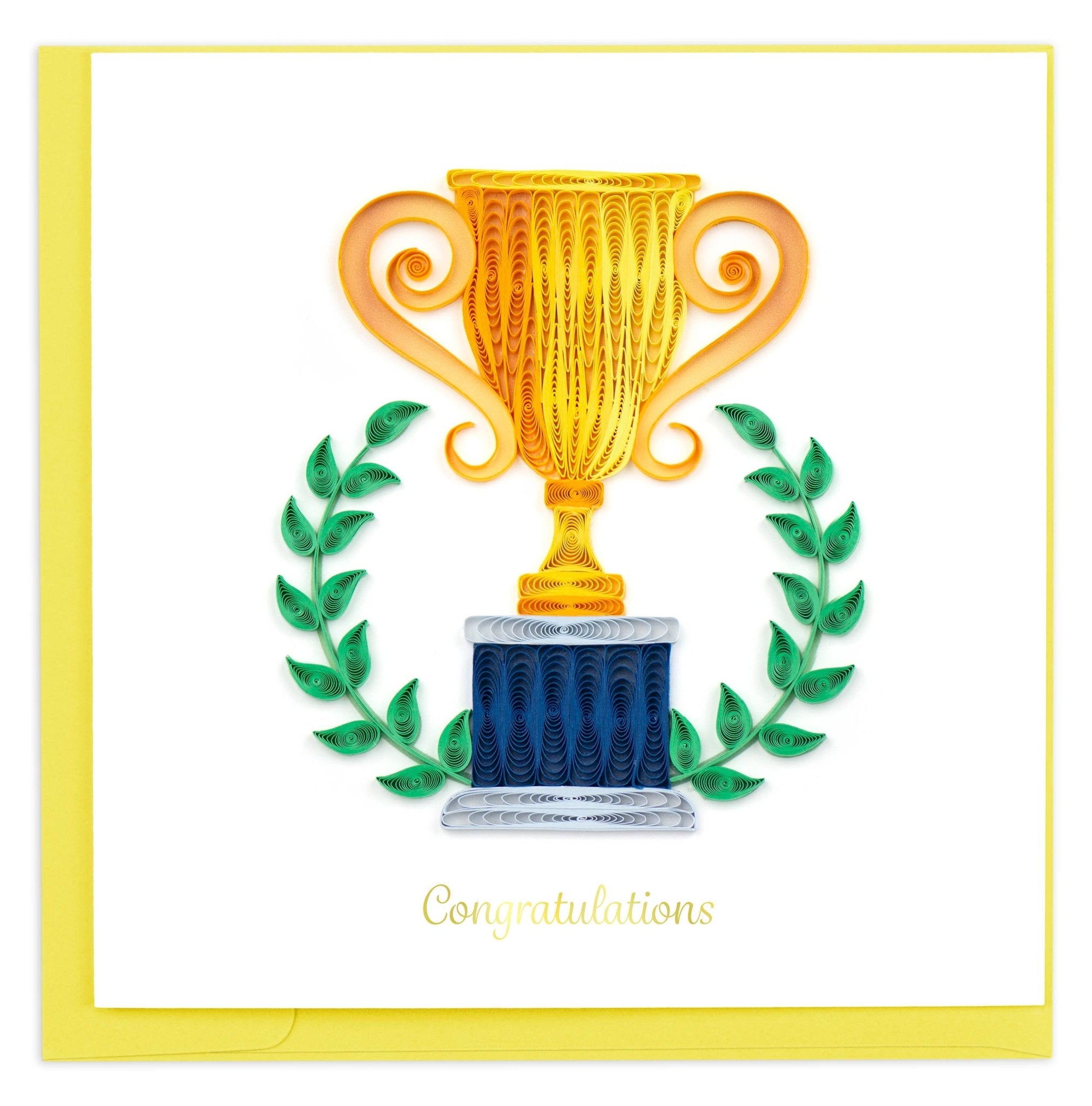 Congrats Trophy Quilling Card - Spiral Circle