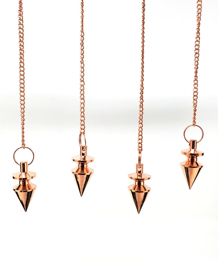 Copper Finish Pendulum - Spiral Circle