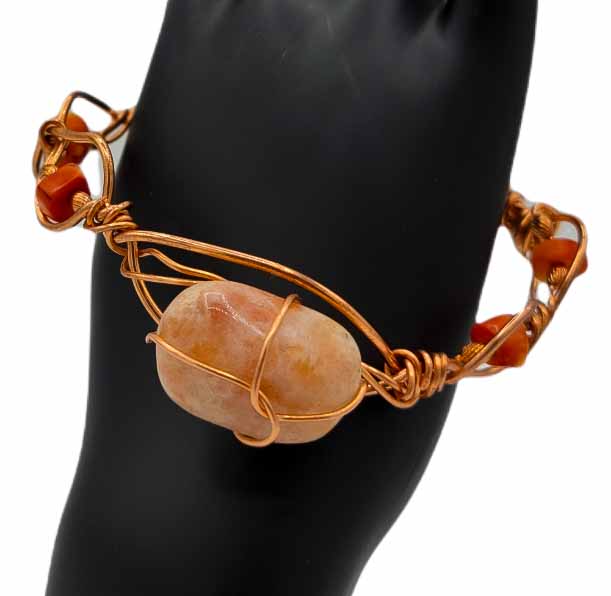 Copper Wire-Wrapped Bracelets - Spiral Circle