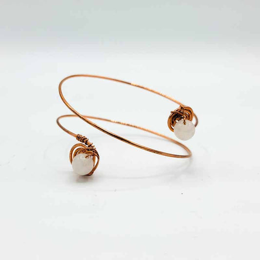 Copper Wire-Wrapped Bracelets - Spiral Circle