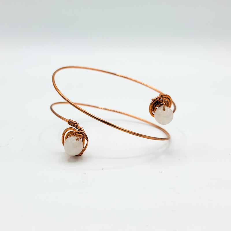 Copper Wire-Wrapped Bracelets - Spiral Circle