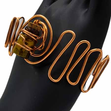 Copper Wire-Wrapped Bracelets - Spiral Circle