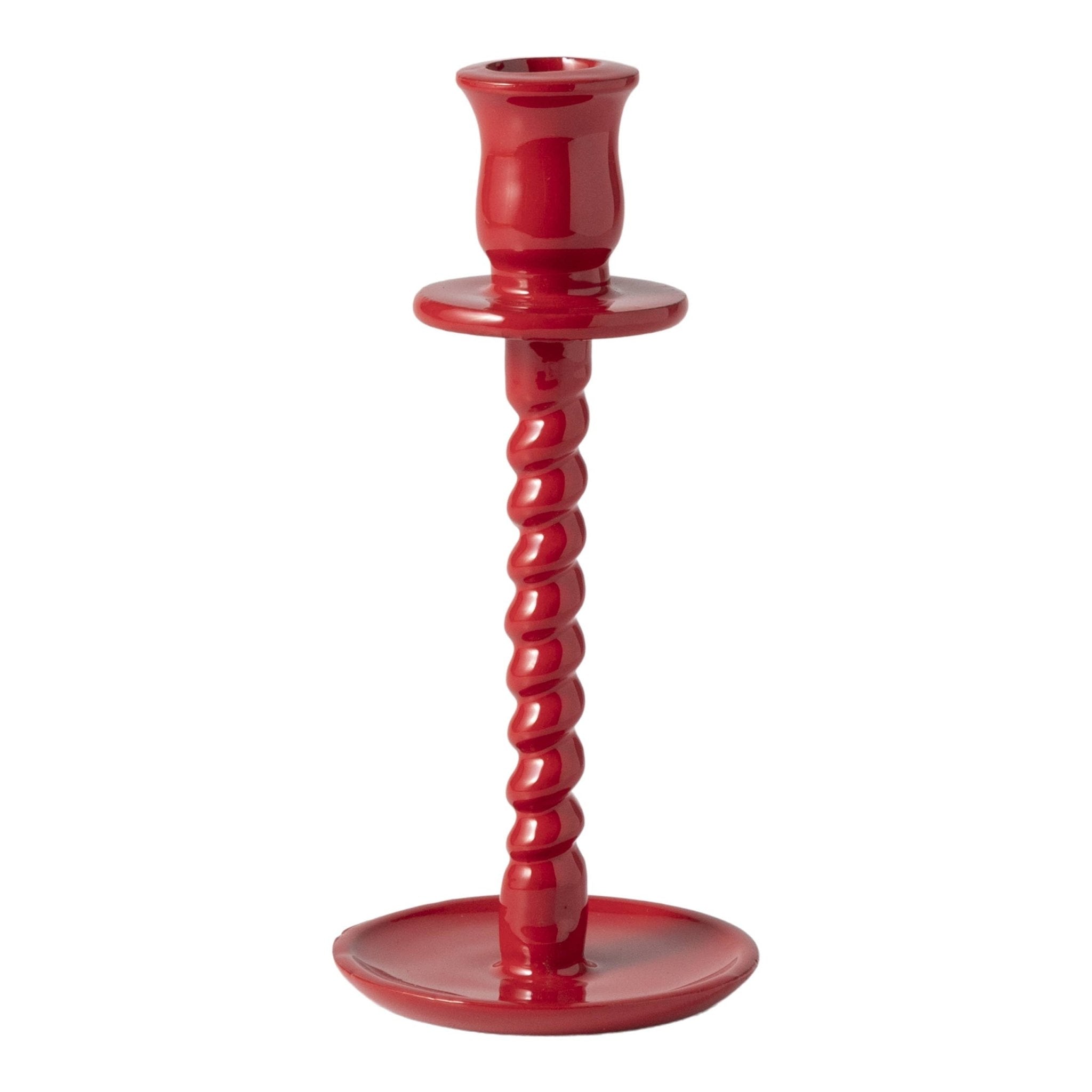 Corkscrew Taper Holder Red Small - Spiral Circle