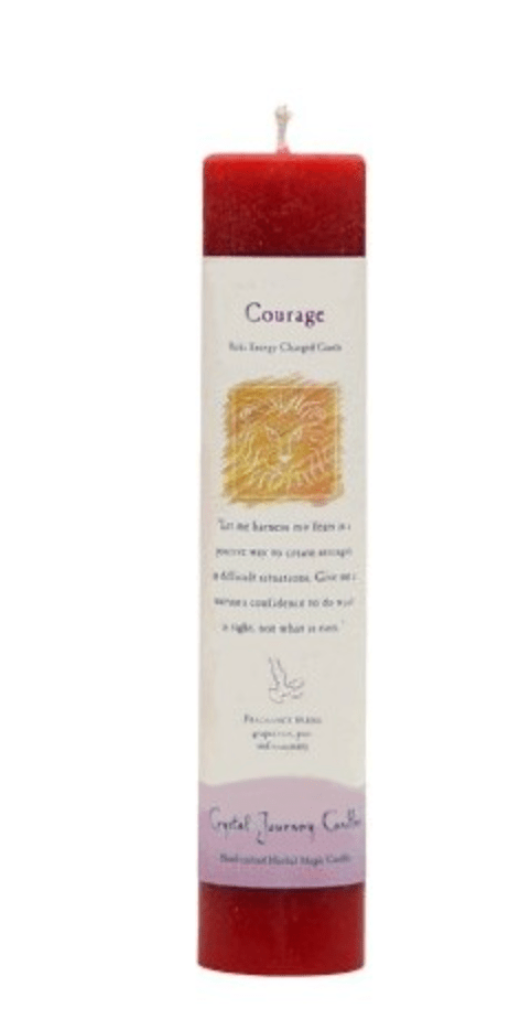 Courage | Pillar Candle | Reiki Charged - Spiral Circle