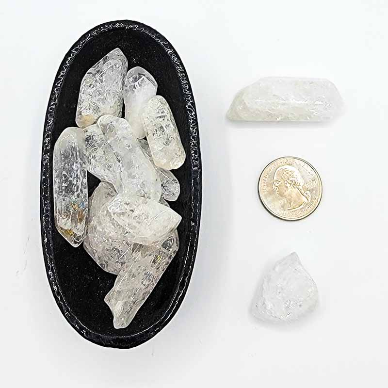 Crackled Quartz Points | Clear Negativity - Spiral Circle
