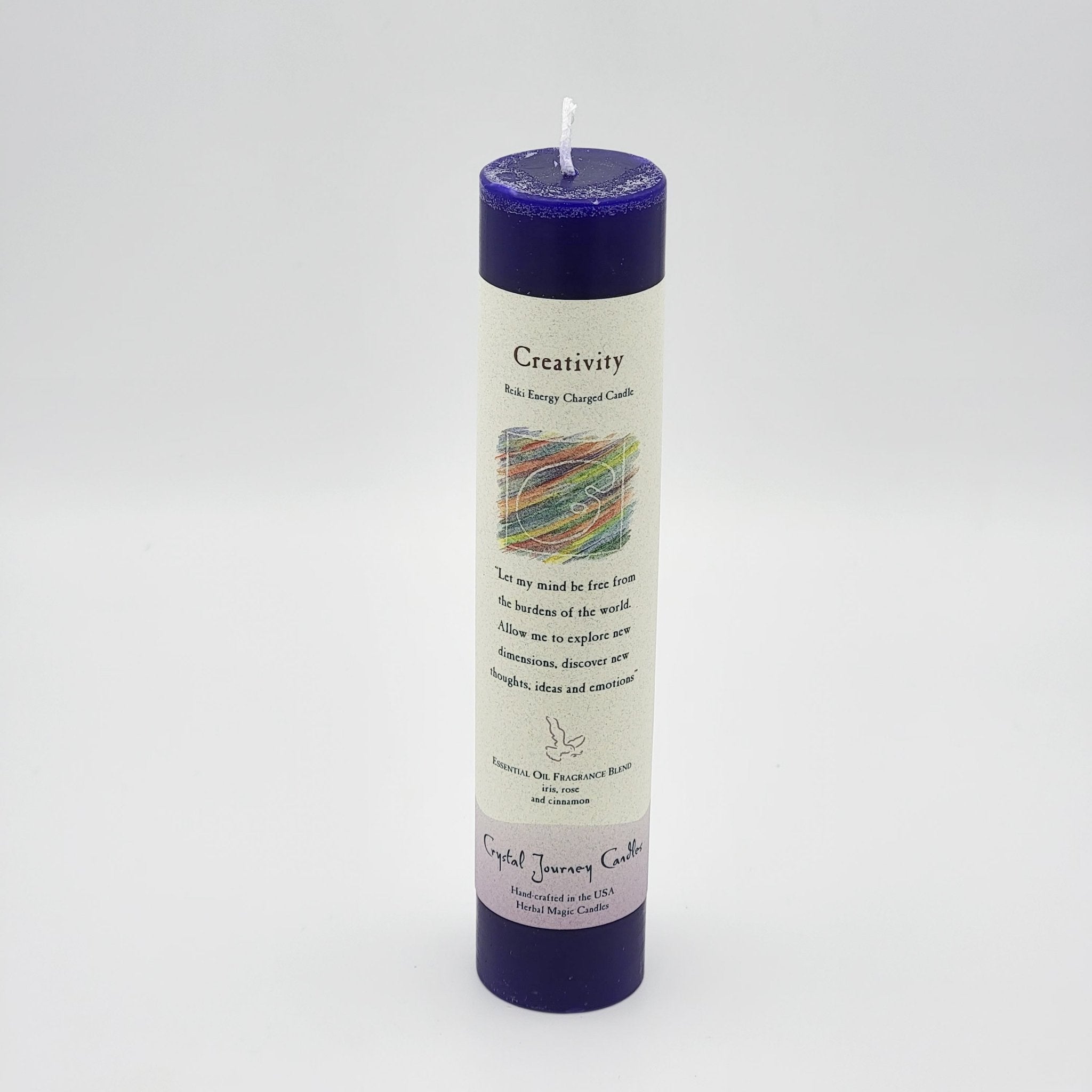Creativity | Pillar Candle | Reiki Charged - Spiral Circle