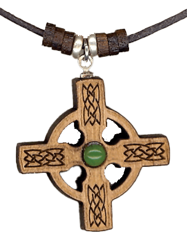 Cross Zamulet Necklace - Spiral Circle