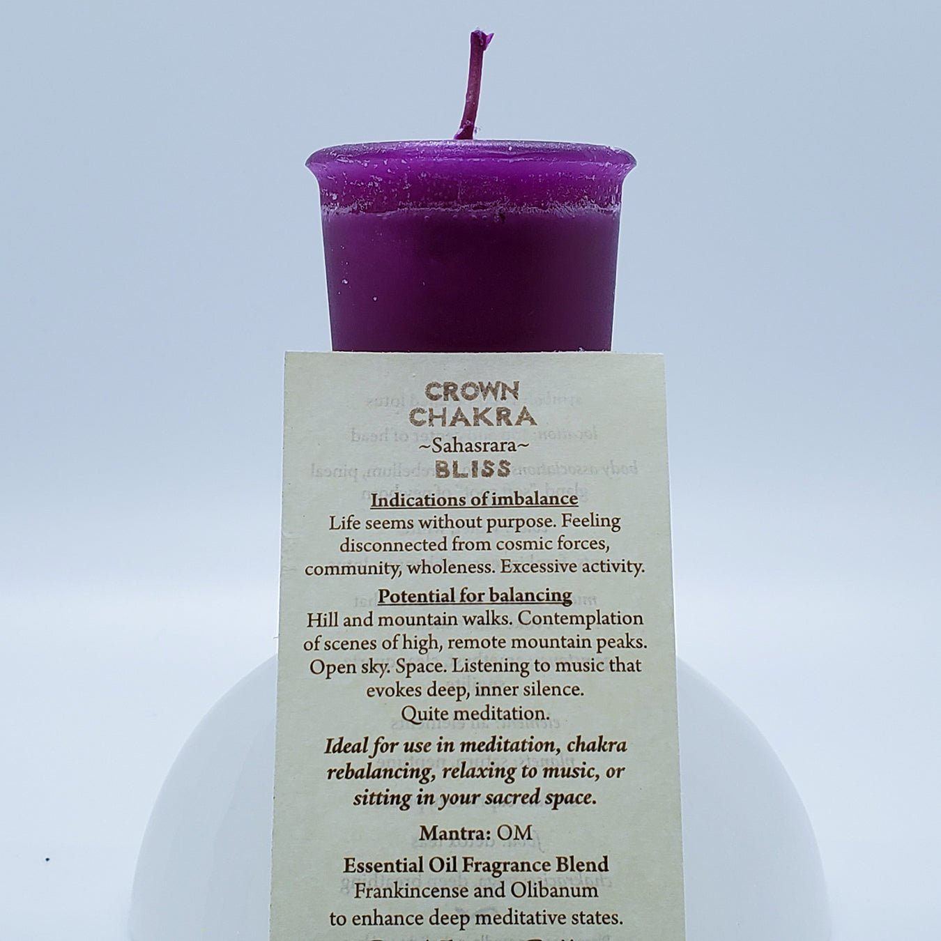 Crown Chakra | Purple Votive Candle | Reiki Charged - Spiral Circle