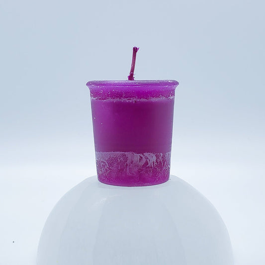 Crown Chakra | Purple Votive Candle | Reiki Charged - Spiral Circle