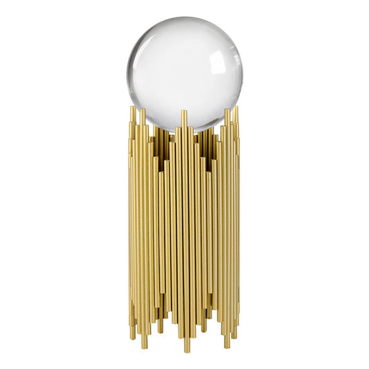 Crystal Ball Metal Stand – Cylinder - Spiral Circle