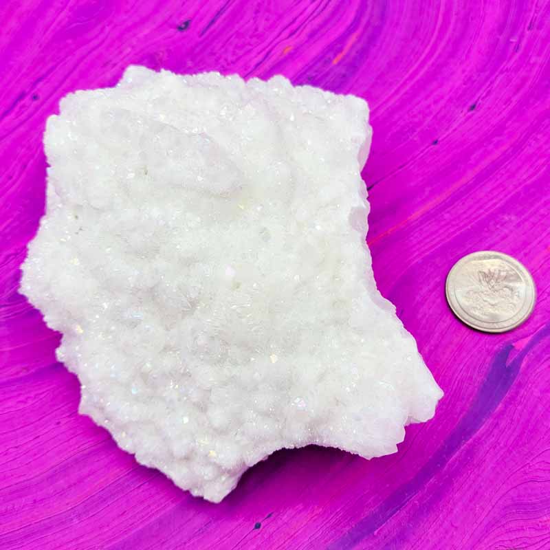 Crystal Druze | Aqua White - Spiral Circle