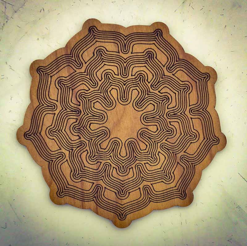 Crystal Grid | 4"| Lotus Root - Spiral Circle