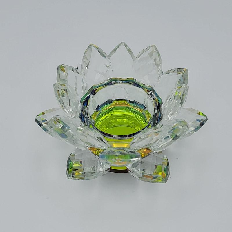 Crystal Lotus Tea Light Holder - Spiral Circle
