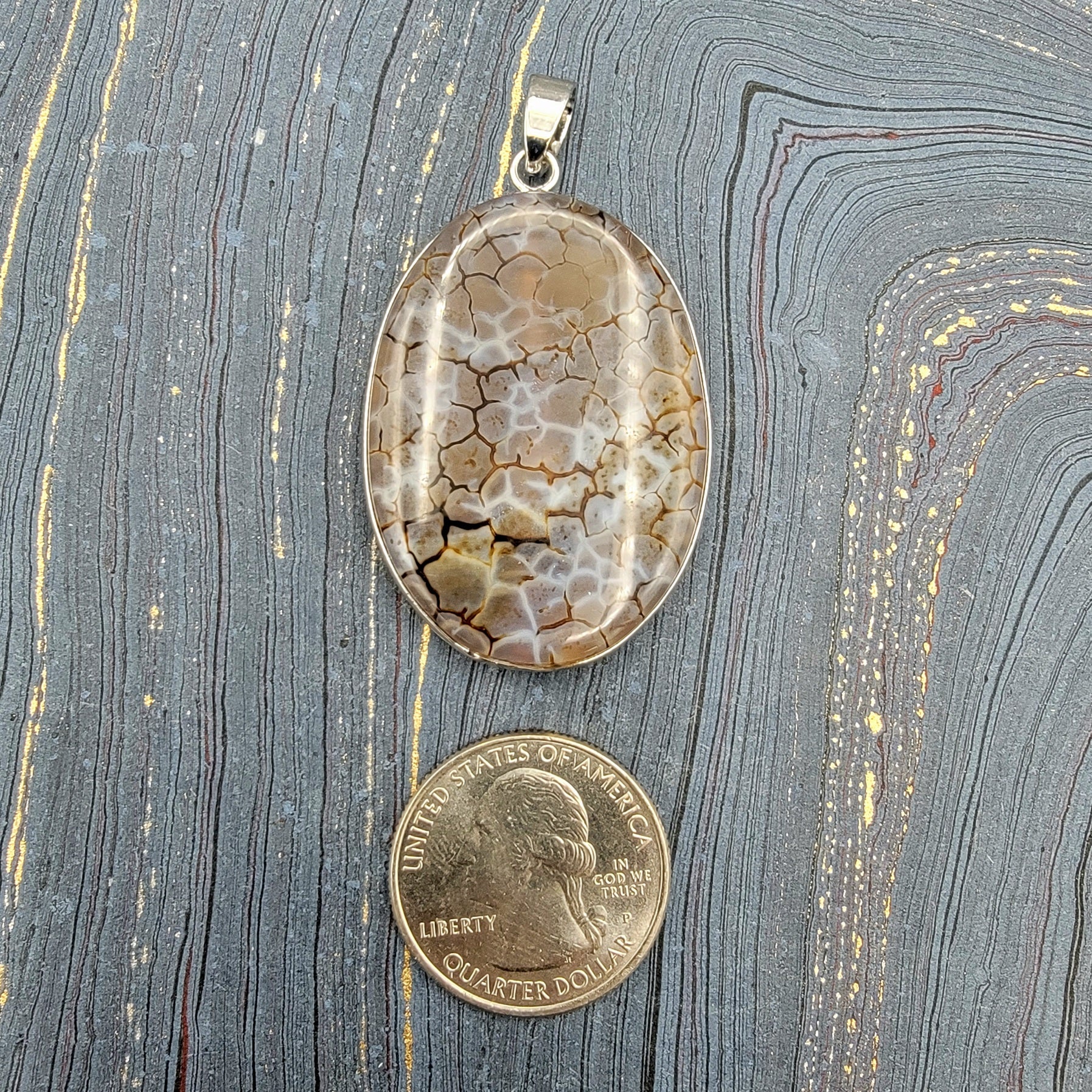 Crystal Pendant Simple - Spiral Circle