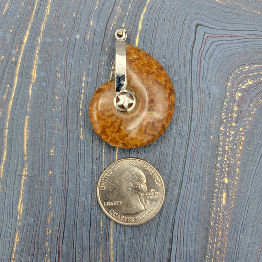 Crystal Pendant Simple - Spiral Circle