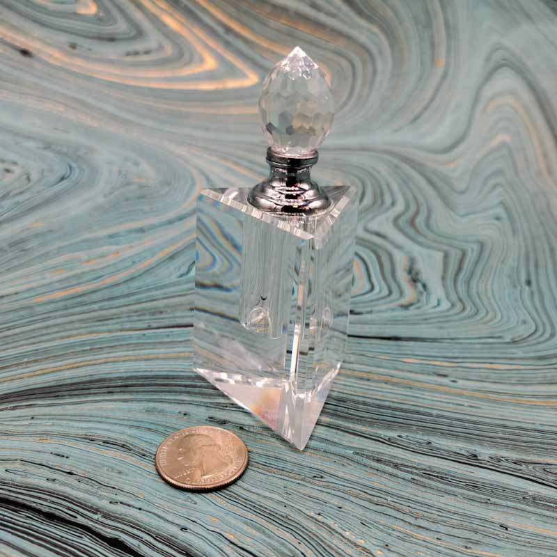 Crystal Perfume Bottle - Spiral Circle