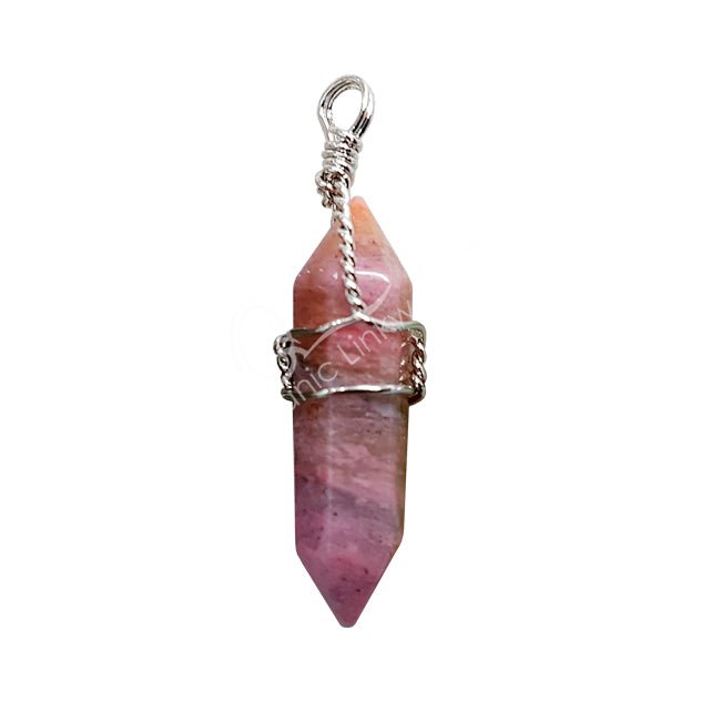 Crystal Point Pendant | Wire Wrap - Spiral Circle
