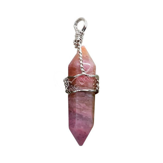 Crystal Point Pendant | Wire Wrap - Spiral Circle