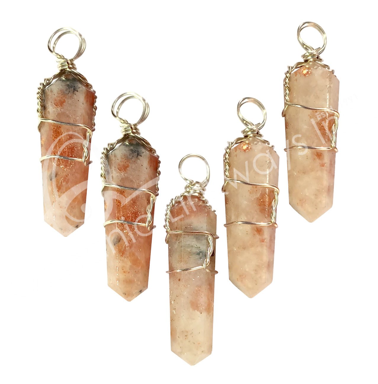 Crystal Point Pendant | Wire Wrap - Spiral Circle