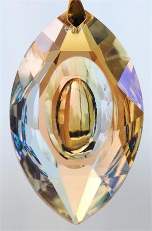 Crystal Rainbow Suncatcher | 76mm Marquis Lens - Spiral Circle