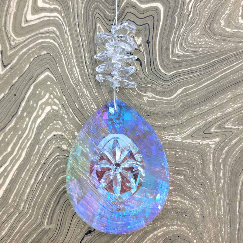 Crystal Rainbow Suncatcher | 76mm Riviera Star - Spiral Circle