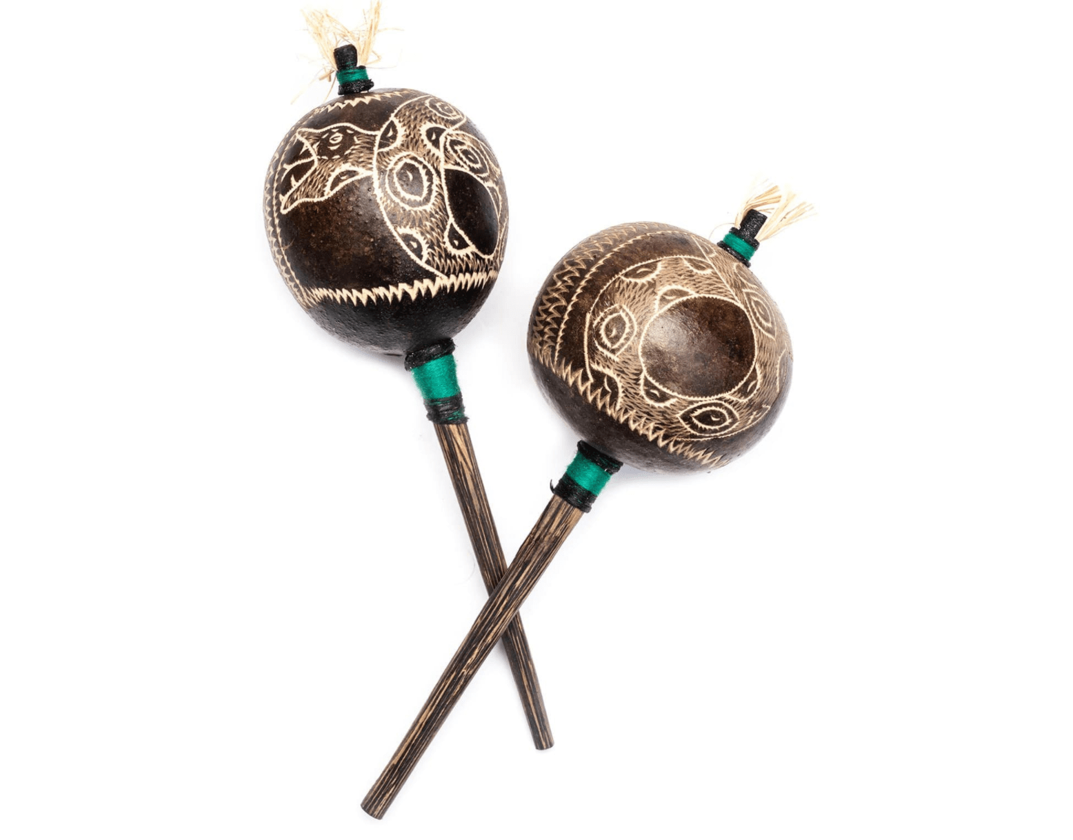 Curvy Serpents | Peruvian Amazon Gourd Rattle - Spiral Circle